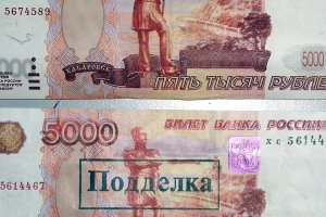 Медведь на 5000 купюре фото