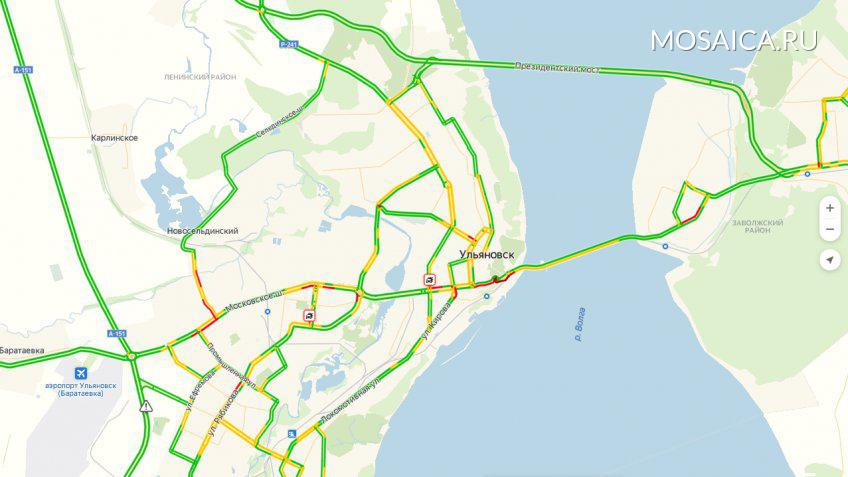Карта пробок ульяновск