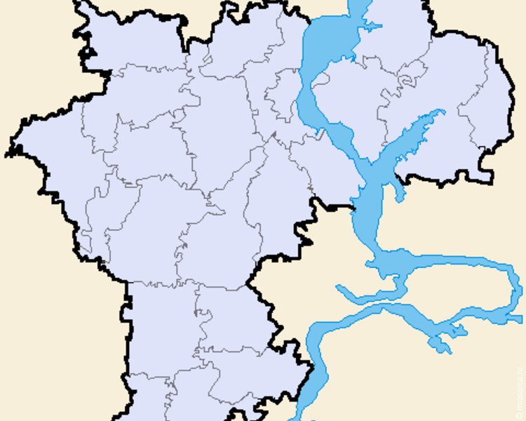 Контурная карта ульяновской области пустая распечатать