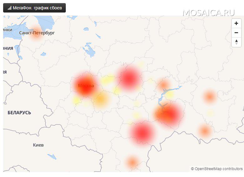 Карта сбоев инстаграм