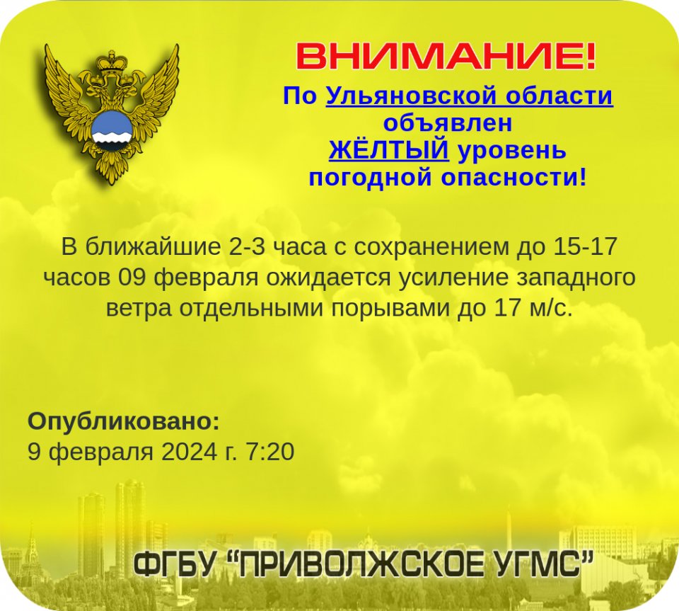 Сегодня в Ульяновской области будет бушевать сильный ветер | Главные  новости Ульяновска