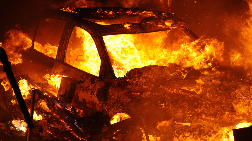 Пожар в Ульяновской области: самарский водитель остался без транспортного средства