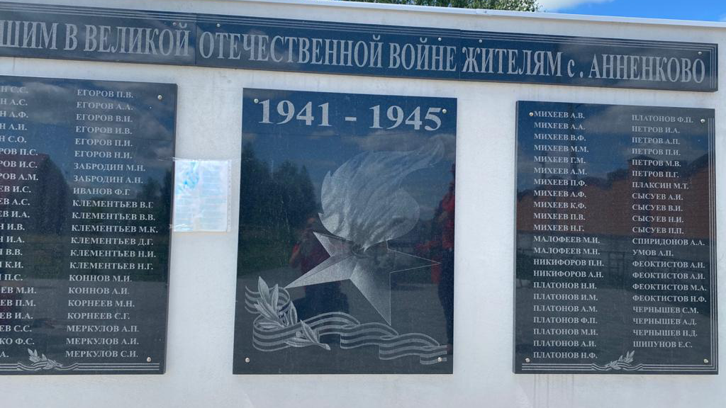 Волонтеры восстановили памятник воинам и облагородили территорию в селе Анненково
