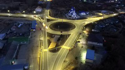 В городе Инза Ульяновской области завершили строительство кольцевой развязки