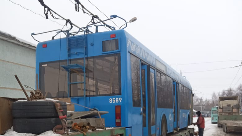 Из Москвы доставили еще два троллейбуса в троллейбусное депо Ульяновска