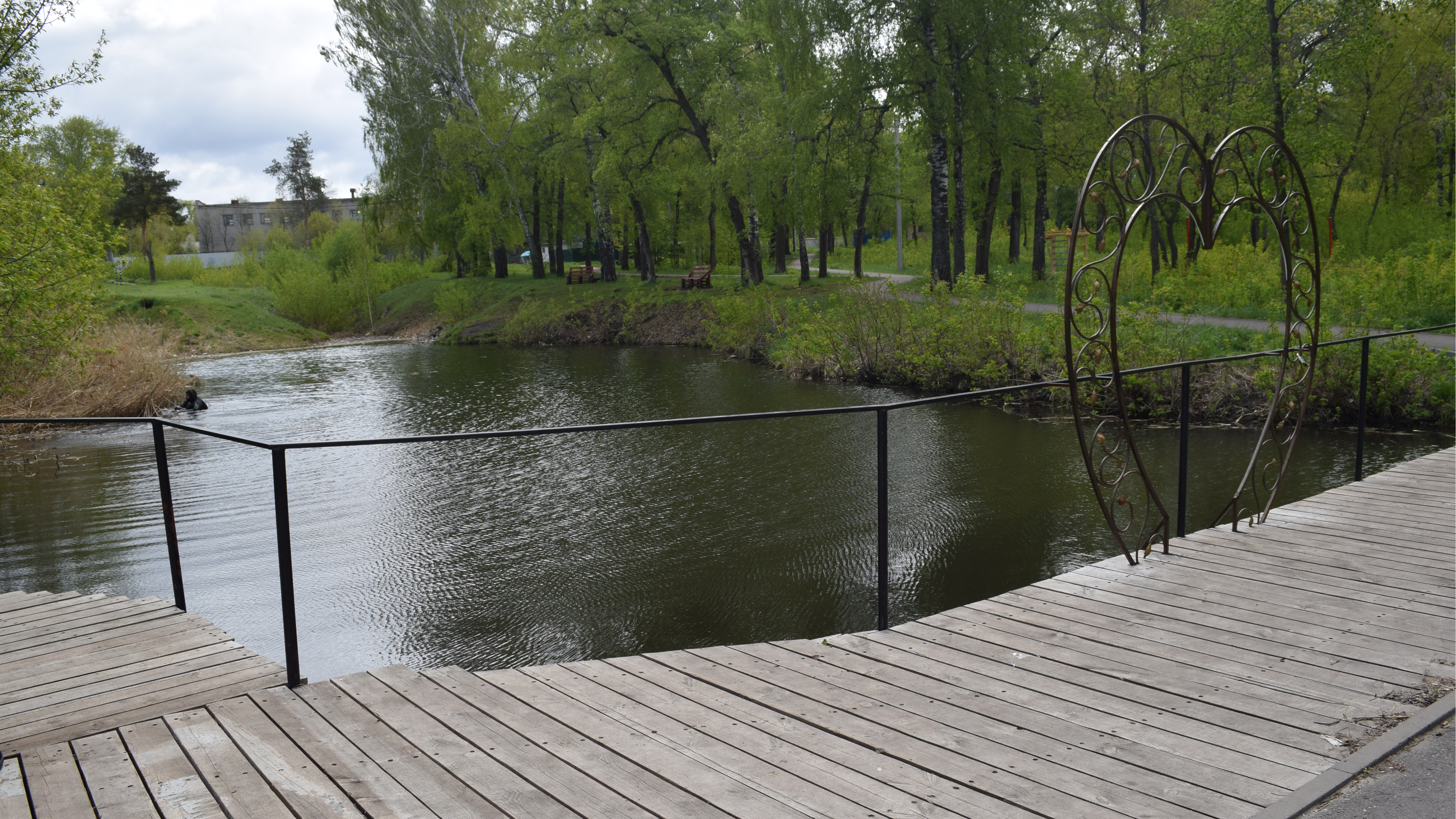 В Ульяновске на Опытном поле благоустраивают пруд с карасями