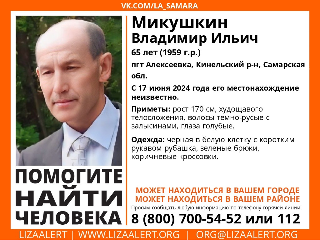 Ульяновскую область просят оказать содействие в поиске пропавшего человека